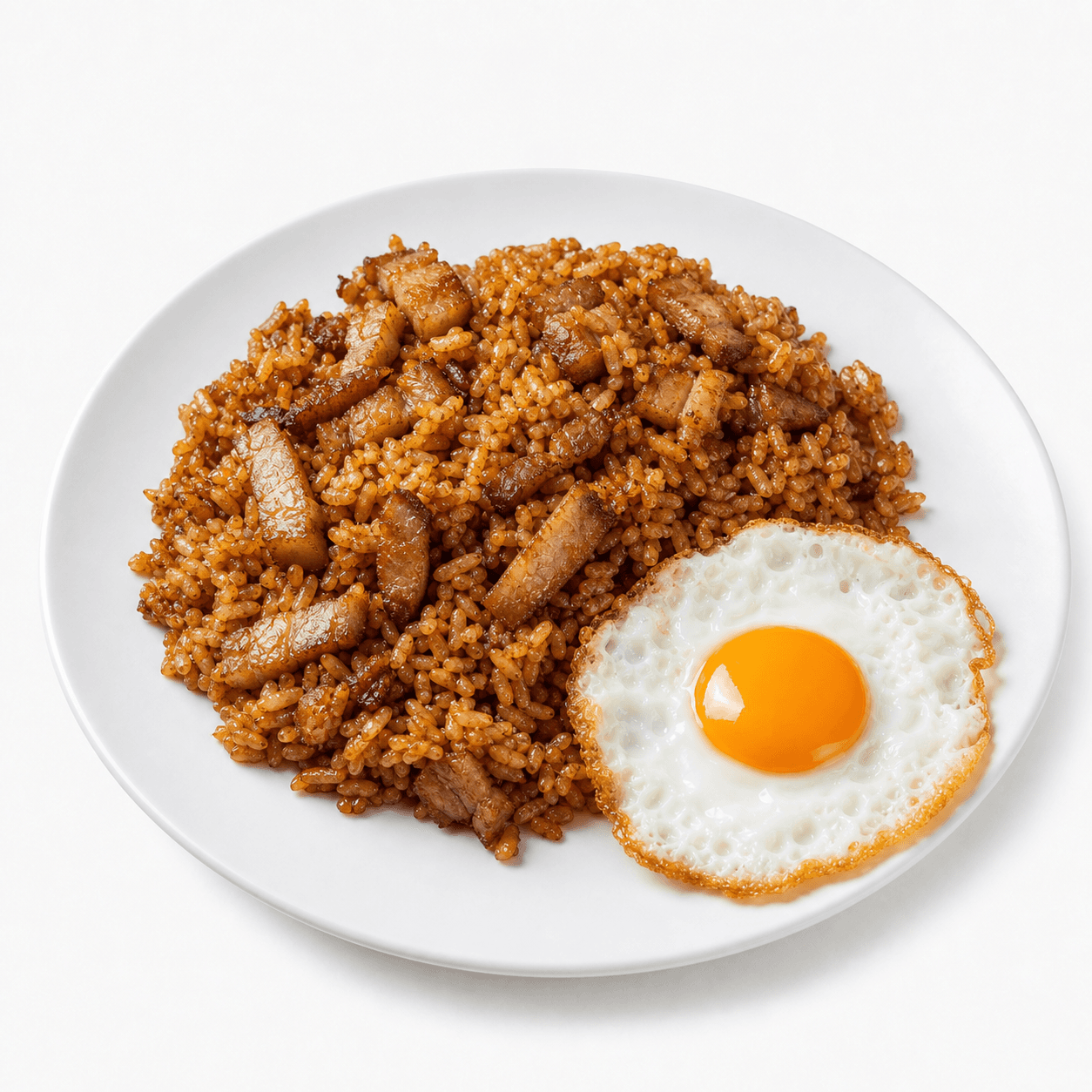 ข้าวผัดขี้เมาหมู + ไข่ดาว